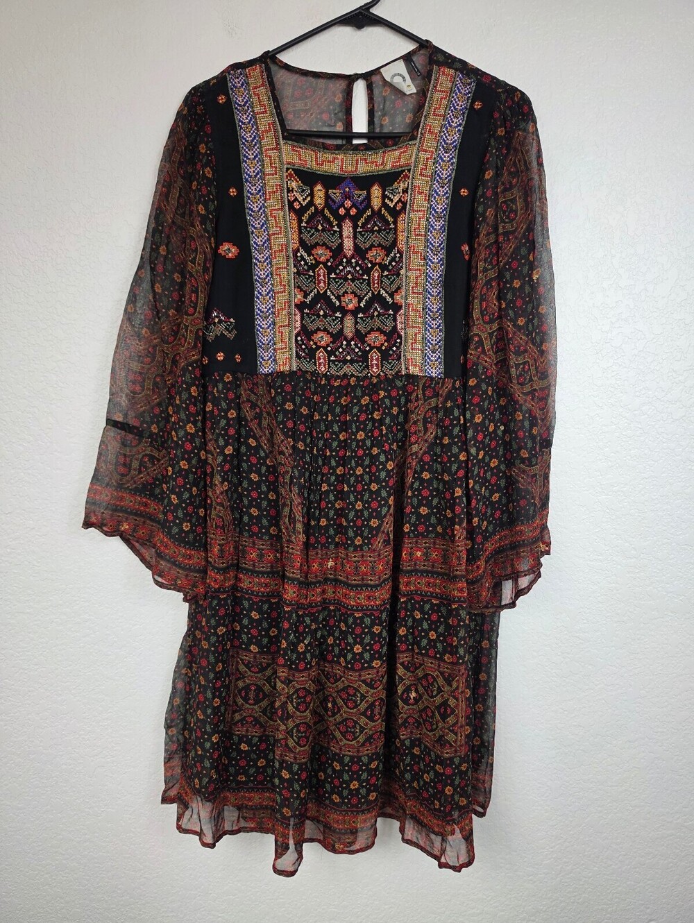 Anthropologie Akemi + Kin Embroidered Bohemian Dress XS